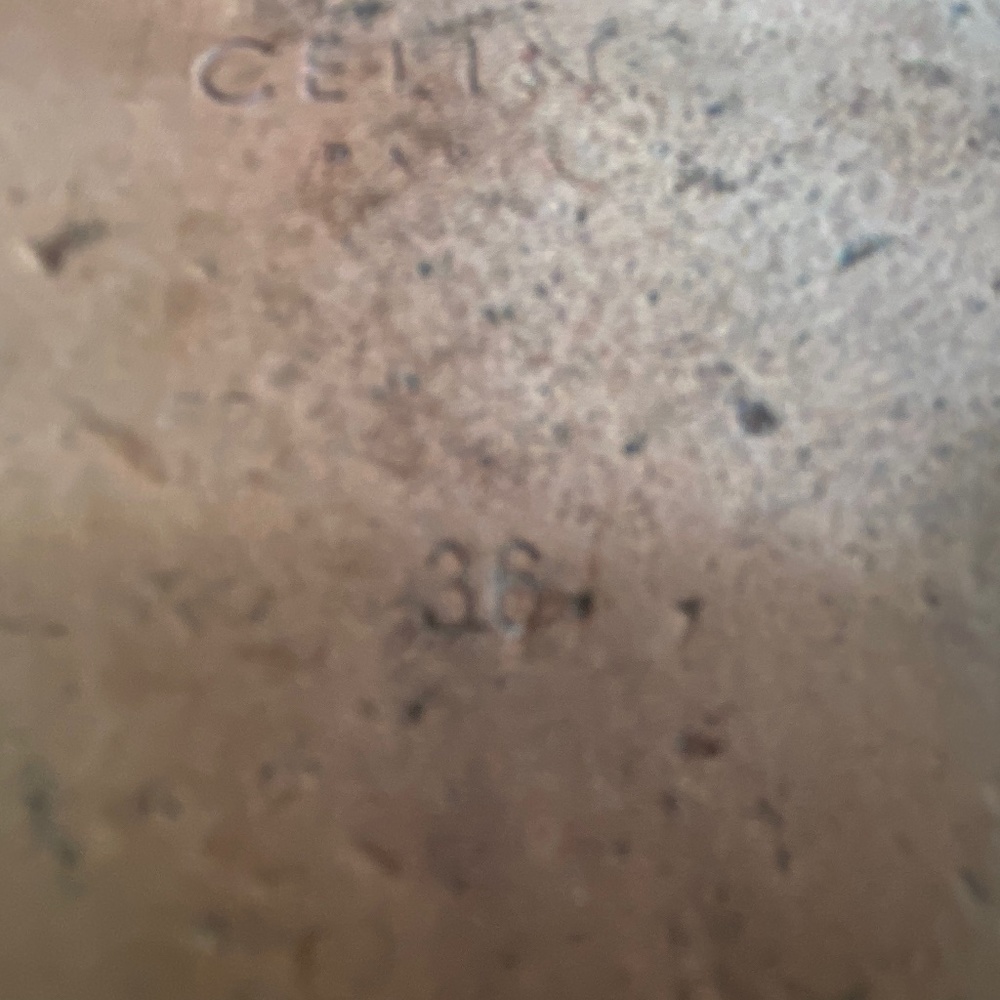 Celine espadrille brown Leather strap wedges ankle strap 36 peep-open toe/heel - Picture 9 of 9